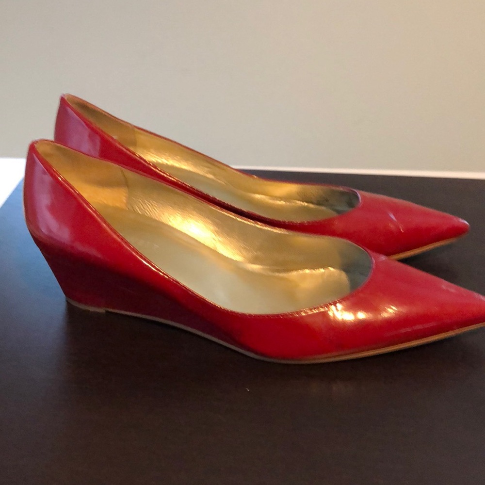 Red Patent Slip on Shoe